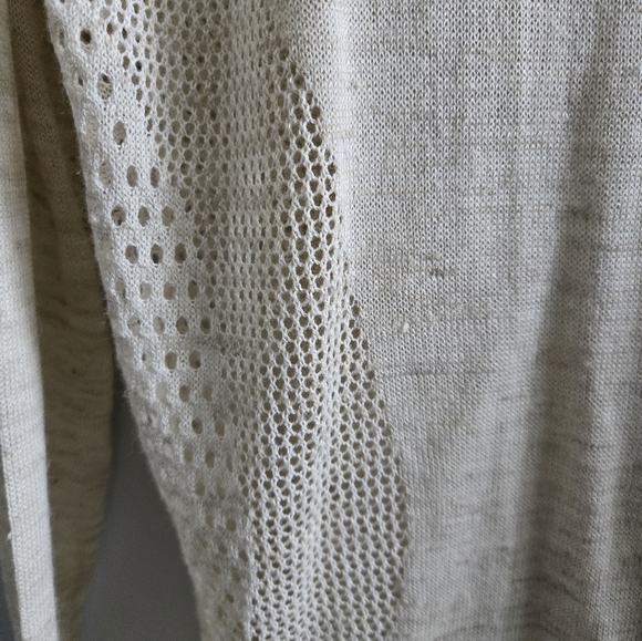 Lululemon Linen Still Movement Beige Shirt Sweater Size 10 - Picture 4 of 9